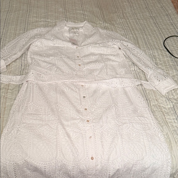 Lilly Pulitzer Eira Midi Shirt dress in Resort White - Picture 8 of 12